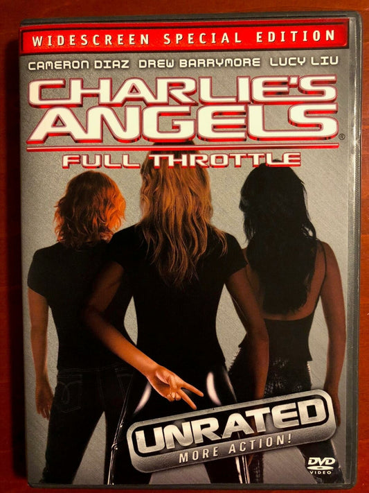 Charlies Angels - Full Throttle (DVD, 2003, Widescreen Unrated) - J0319