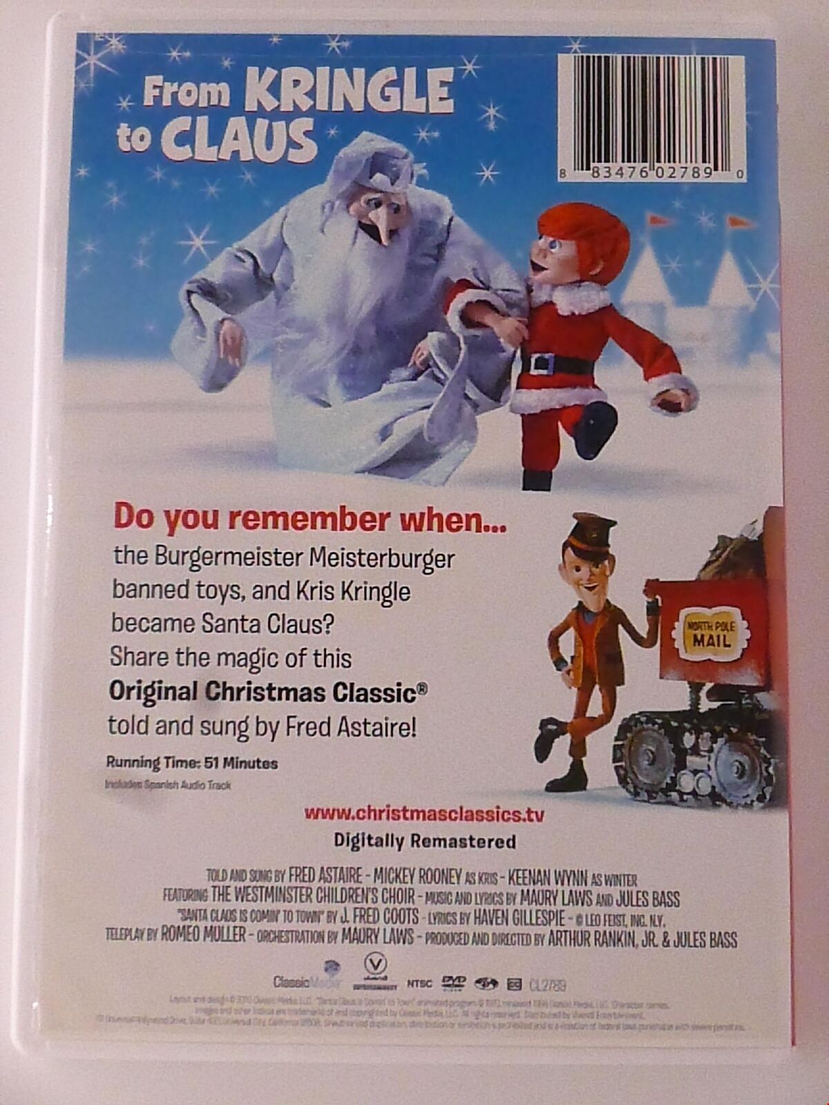 Santa Claus is Comin to Town (DVD, 1970) - J0205