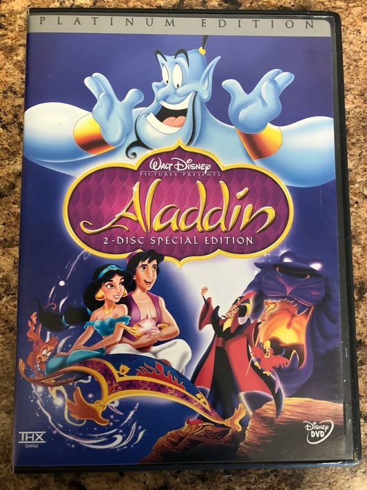 Aladdin (DVD, 1994, 2-Disc Special Edition, Disney, Platinum Edition) - STK
