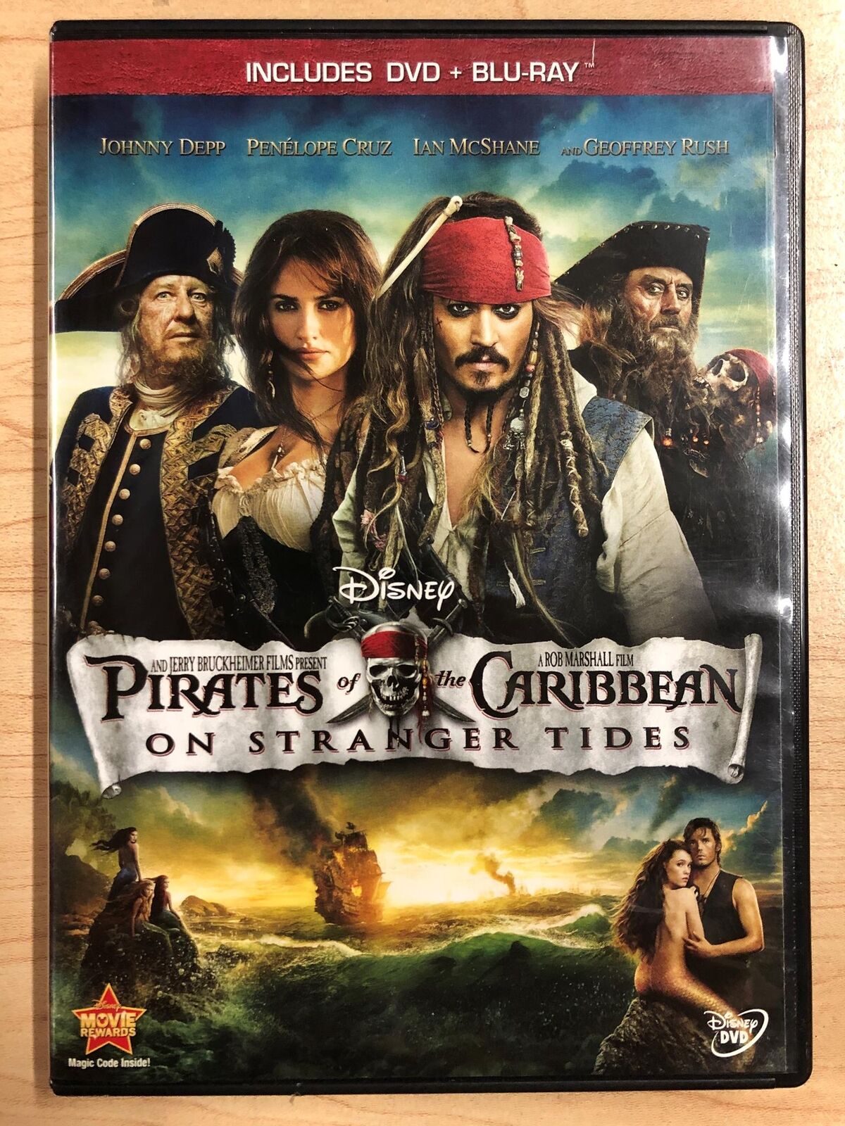 Pirates of the Caribbean On Stranger Tides (Blu-ray and DVD, Disney ...