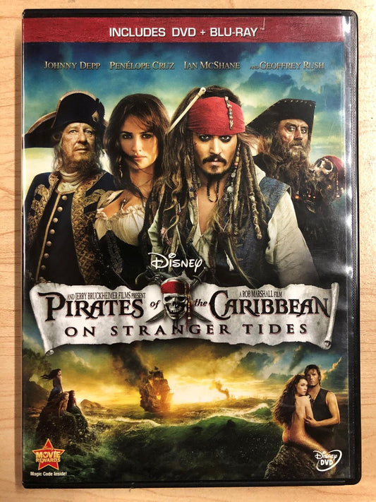 Pirates of the Caribbean On Stranger Tides (Blu-ray and DVD, Disney) - J0917