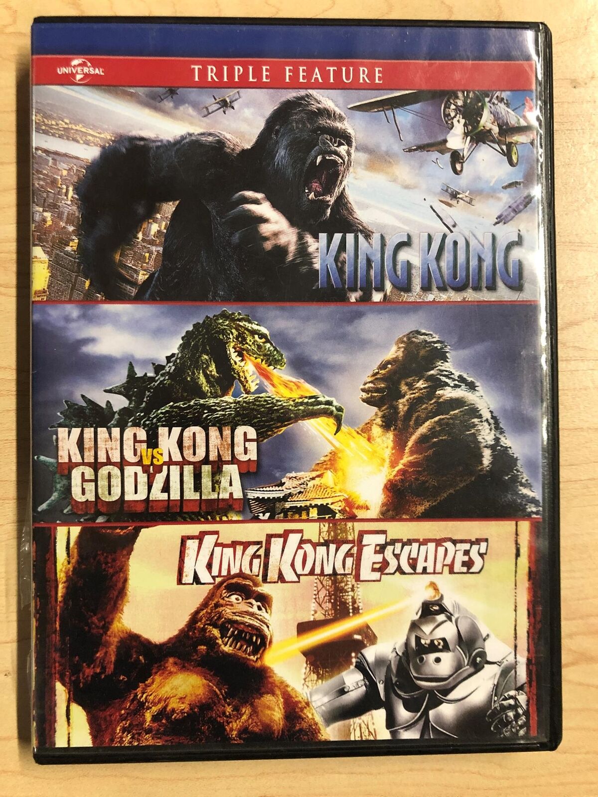 King Kong, King Kong vs Godzilla, King Kong Escapes (DVD, 3-film) - J0611