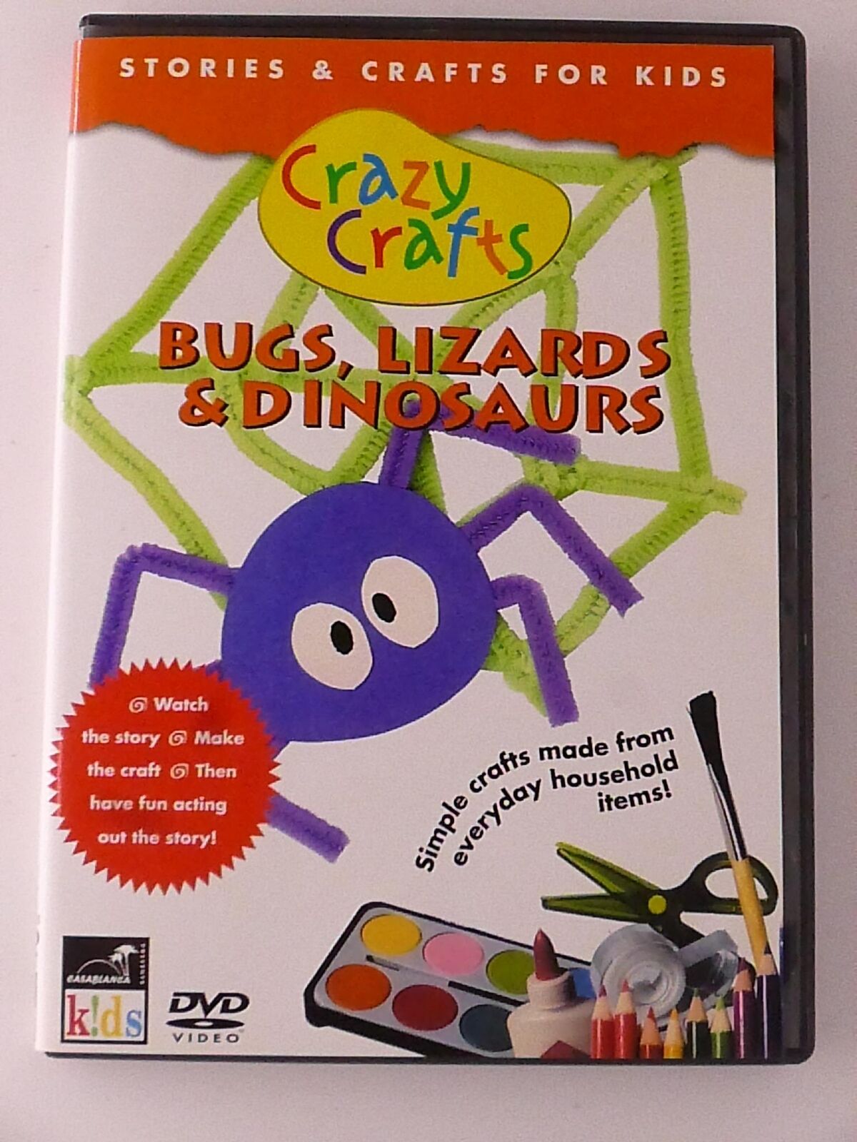 Crazy Crafts - Bugs, Lizards and Dinosaurs (DVD, 2004) - I0227