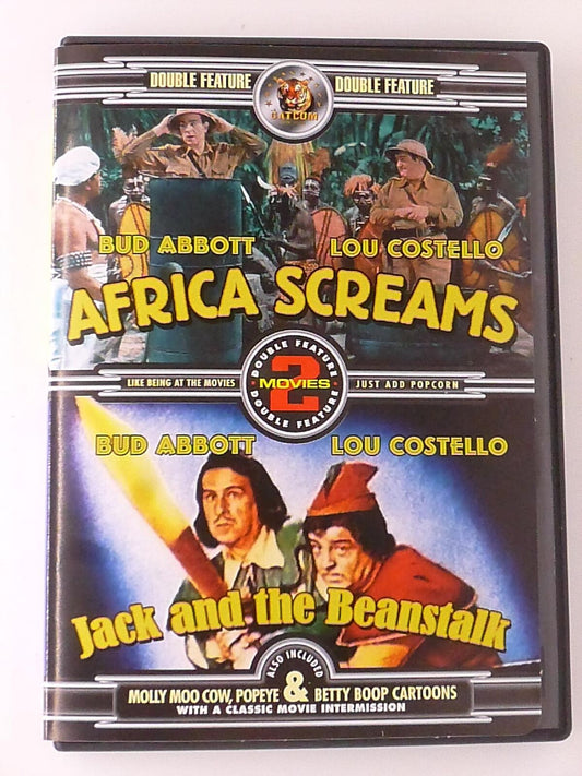 Africa Screams - Jack and the Beanstalk (DVD, Abbott and Costello 2-film - I0522