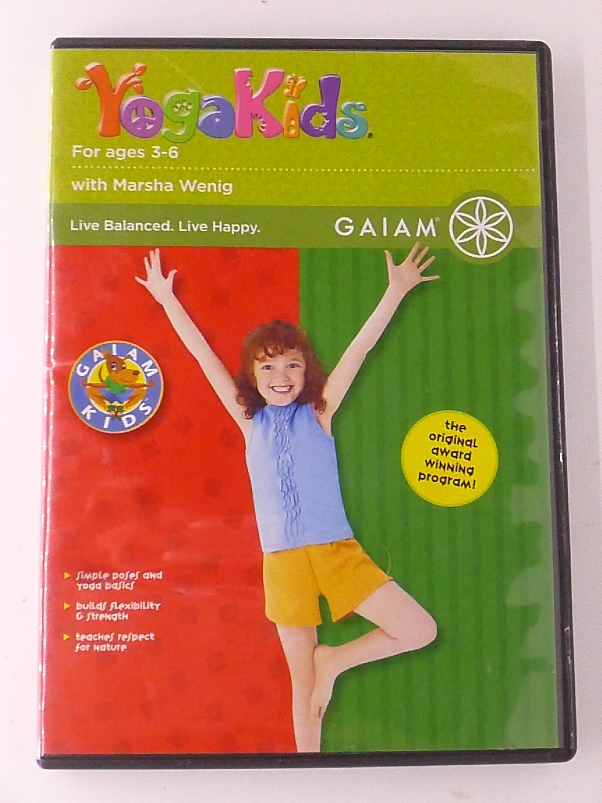 YogaKids - Live Balanced, Live Happy (DVD, Gaiam, exercise) - J0514